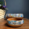 New Mix Tile painted effect Snack Bowl Monkey Pod Salad bowl One - Image 20