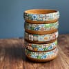 New Mix Tile painted effect Snack Bowl Monkey Pod Salad bowl One - Image 10