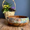 Mix Tile painted effect Acacia Wood Bowl 26x8 cm - Image 5