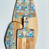New Mix Tile painted effect Snack Bowl Monkey Pod Salad bowl One - Image 33