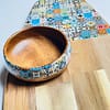 New Mix Tile painted effect Snack Bowl Monkey Pod Salad bowl One - Image 24
