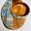 New Mix Tile painted effect Snack Bowl Monkey Pod Salad bowl One - Image 30