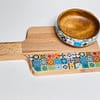 New Mix Tile painted effect Snack Bowl Monkey Pod Salad bowl One - Image 36