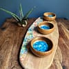 Not So Perfect Bright Blue Mix Tile Painted Effect Charcuterie Acacia Wood Board H2 x W52 x D20cm - Image 10