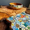 New Mix Tile painted effect Snack Bowl Monkey Pod Salad bowl One - Image 9