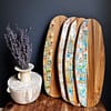 Not So Perfect Bright Blue Mix Tile Painted Effect Charcuterie Acacia Wood Board H2 x W52 x D20cm - Image 5