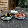 New Mix Tile painted effect Snack Bowl Monkey Pod Salad bowl One - Image 41