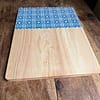 Blue and Yellow Star Patterned Tile Effect Charcuterie Rubber Wood Board 33 x 24cm - Image 3