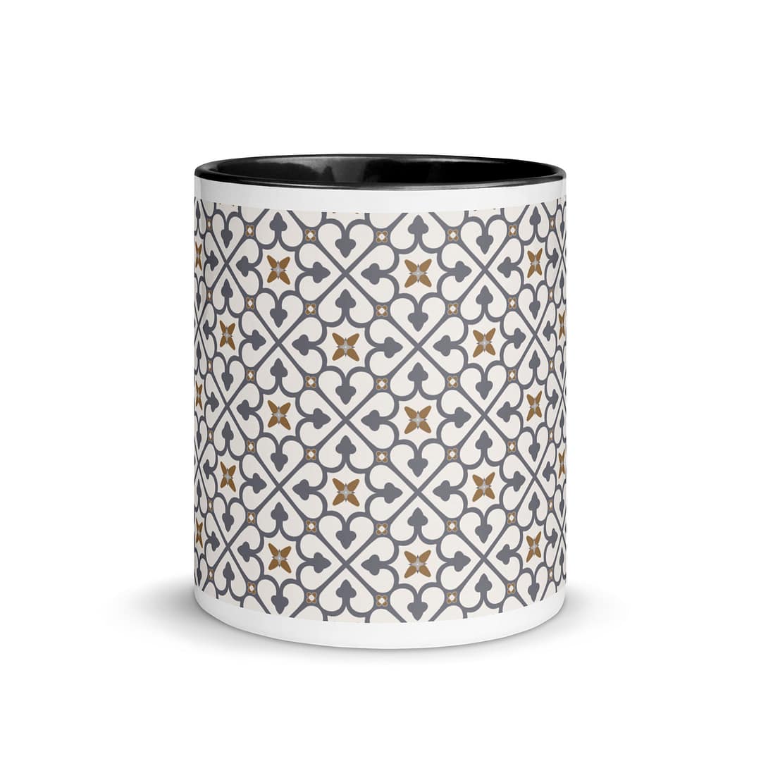 Grey Cross Mug with Color Inside - Image 3