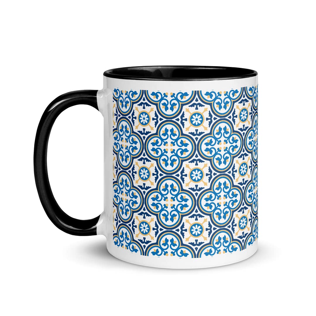 Nanna Blue Tile Mug with Color Inside - Image 3