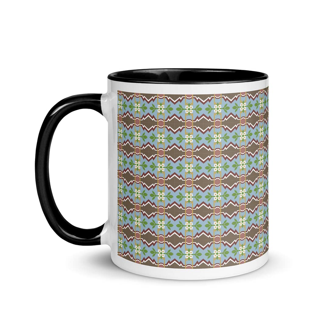 Zigzag Tile Mug with Color Inside - Image 4