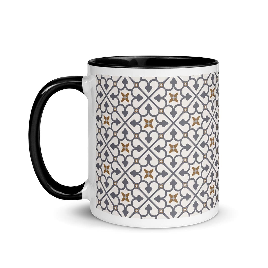 Grey Cross Mug with Color Inside - Image 4