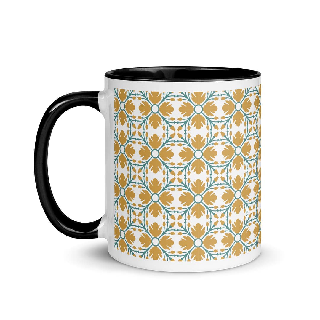 Yellow Flower Mug with Color Inside - Image 4