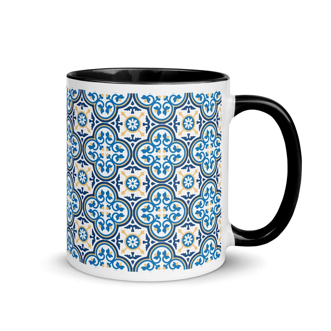 Nanna Blue Tile Mug with Color Inside - Image 2