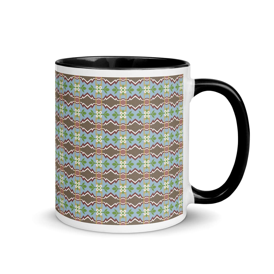 Zigzag Tile Mug with Color Inside - Image 2