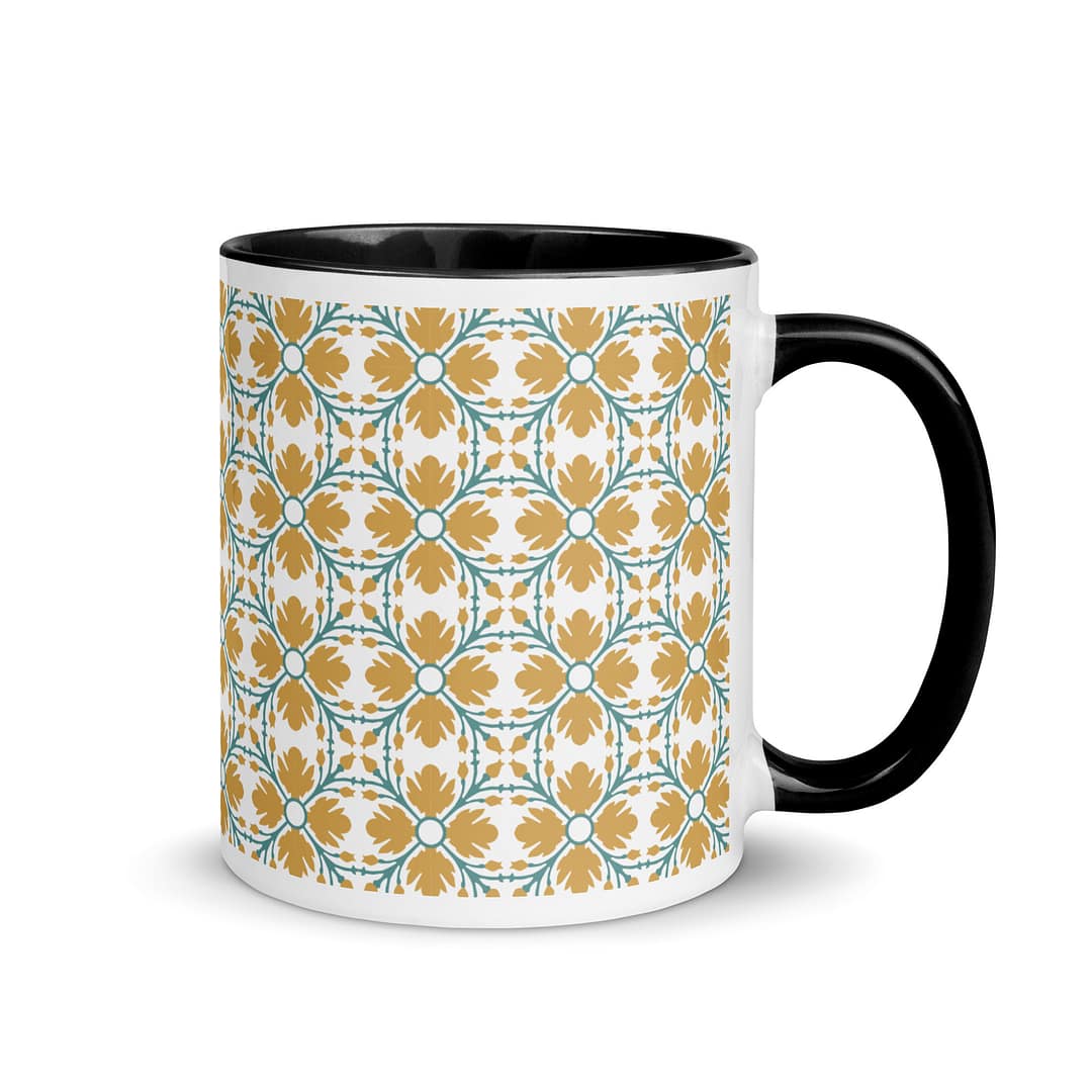 Yellow Flower Mug with Color Inside - Image 2