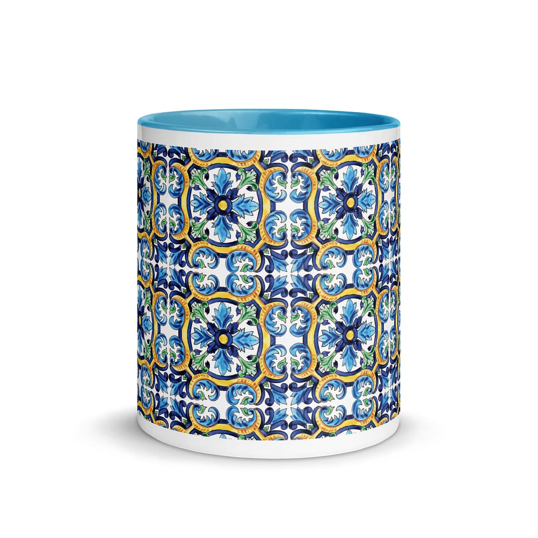 Spanish Tile Mug with Color Inside - Image 12