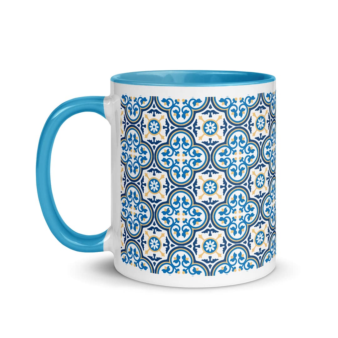 Nanna Blue Tile Mug with Color Inside - Image 12