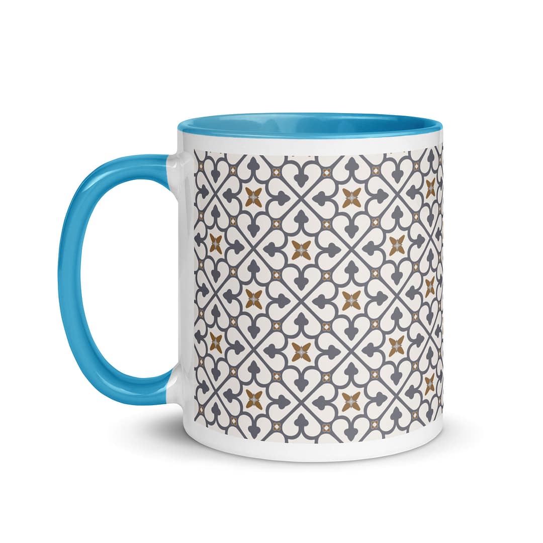 Grey Cross Mug with Color Inside - Image 13