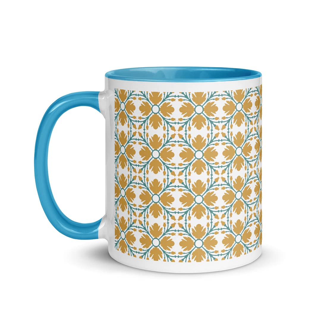 Yellow Flower Mug with Color Inside - Image 13