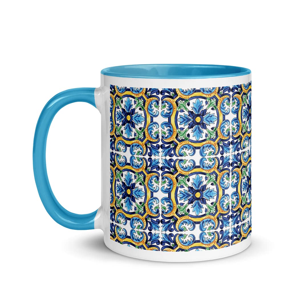 Spanish Tile Mug with Color Inside - Image 13