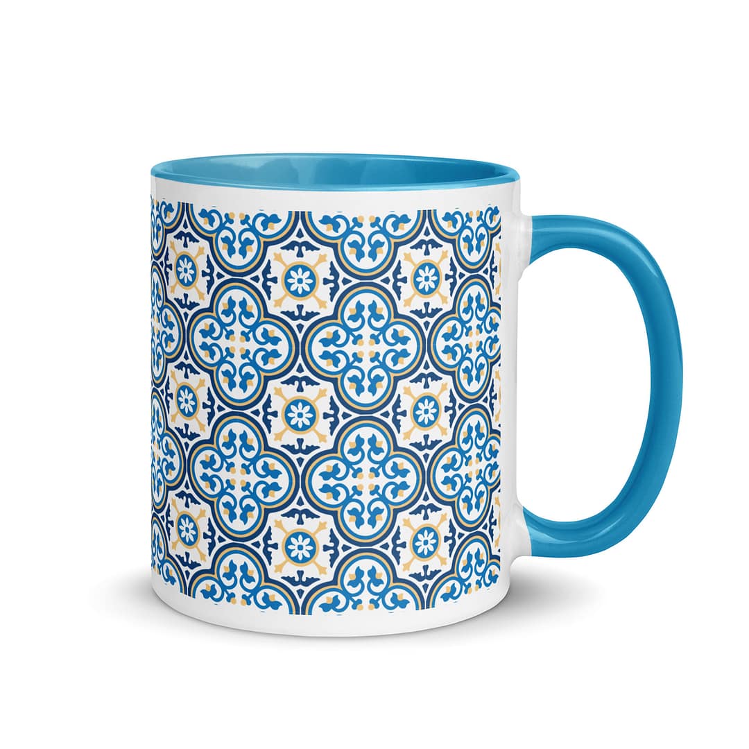 Nanna Blue Tile Mug with Color Inside - Image 10