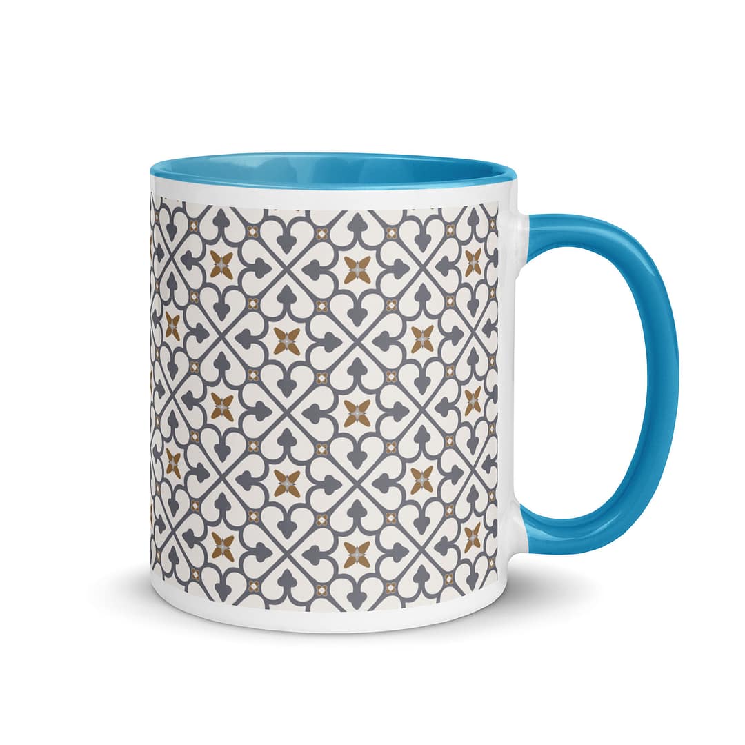 Grey Cross Mug with Color Inside - Image 11