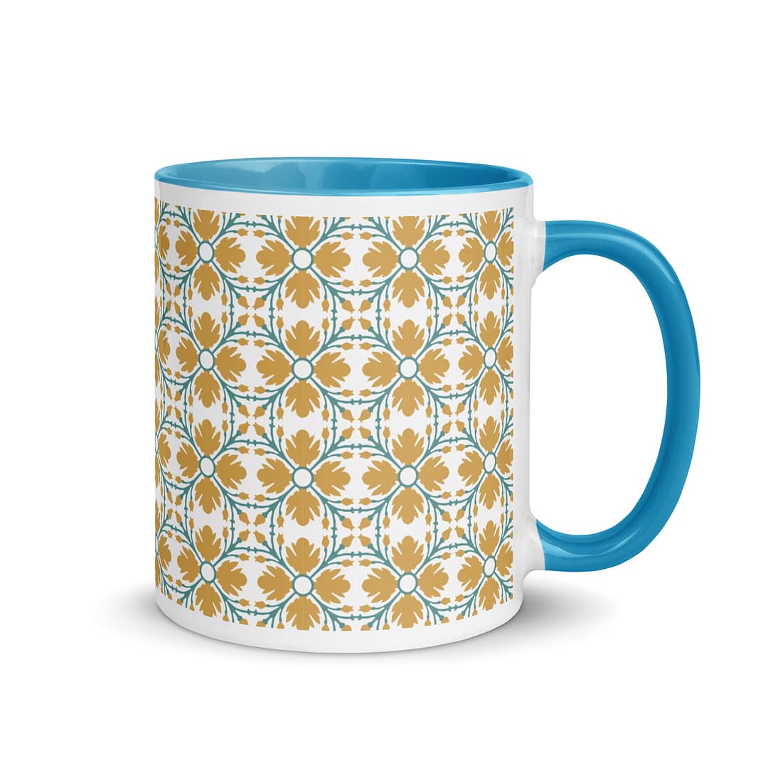 Yellow Flower Mug with Color Inside - Image 11
