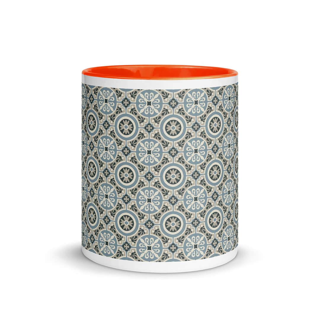 Circle Light Blue Tile Mug with Color Inside - Image 9