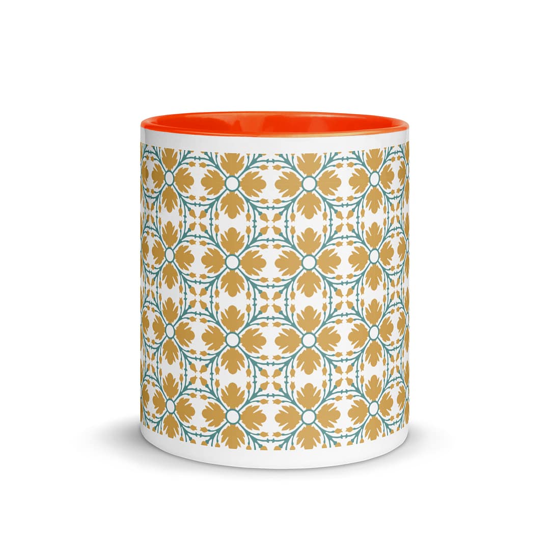 Yellow Flower Mug with Color Inside - Image 9