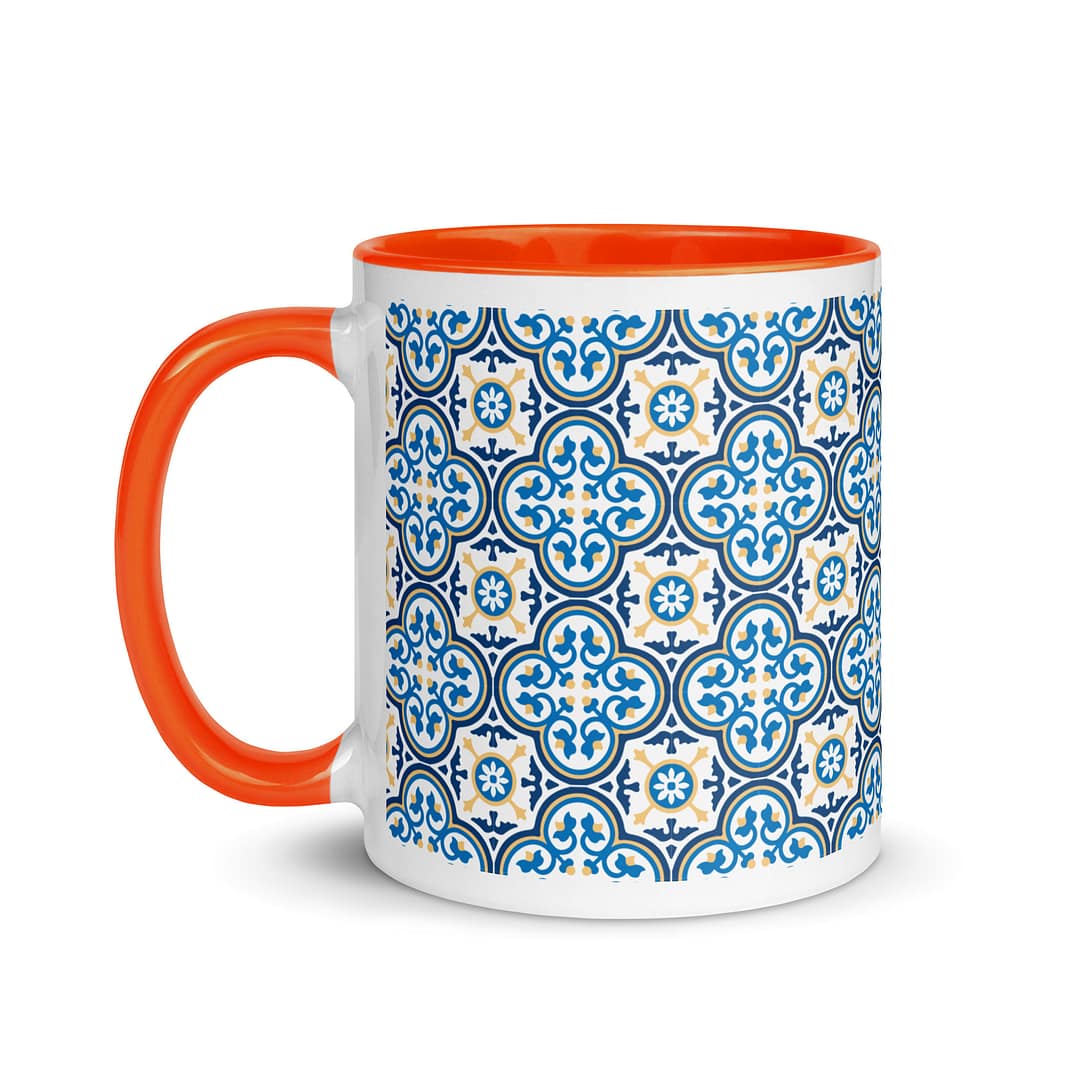 Nanna Blue Tile Mug with Color Inside - Image 9