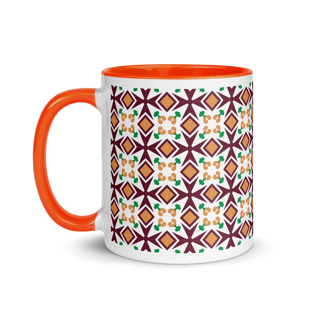 Malta Cross Tile Mug with Color Inside - Image 10