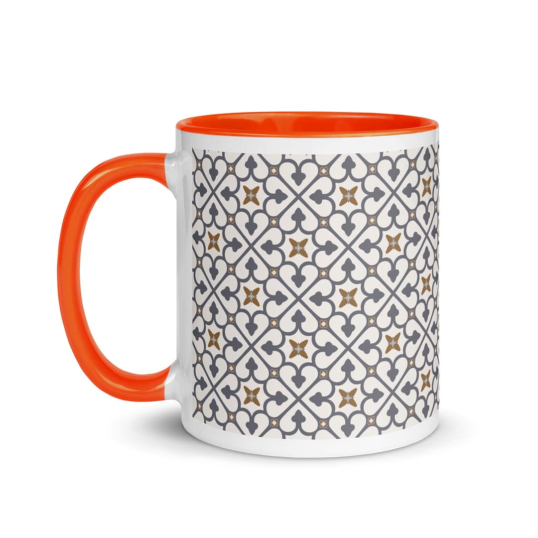 Grey Cross Mug with Color Inside - Image 10