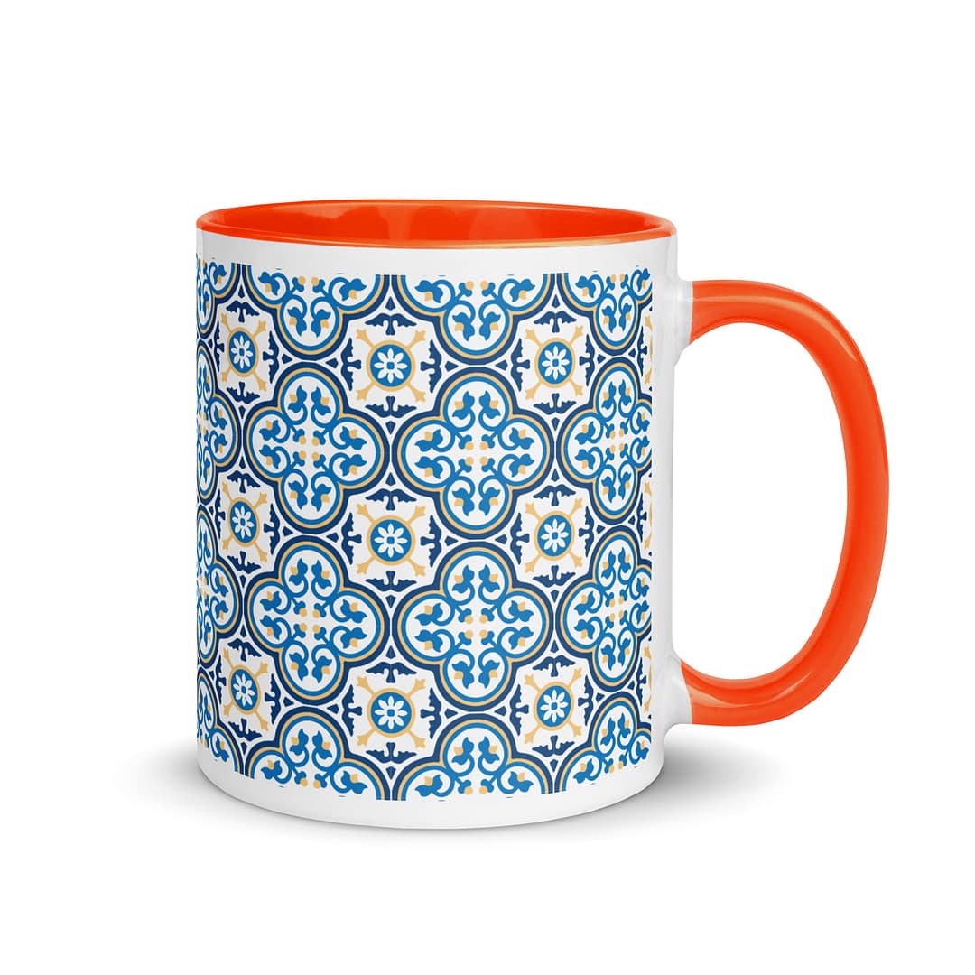 Nanna Blue Tile Mug with Color Inside - Image 7