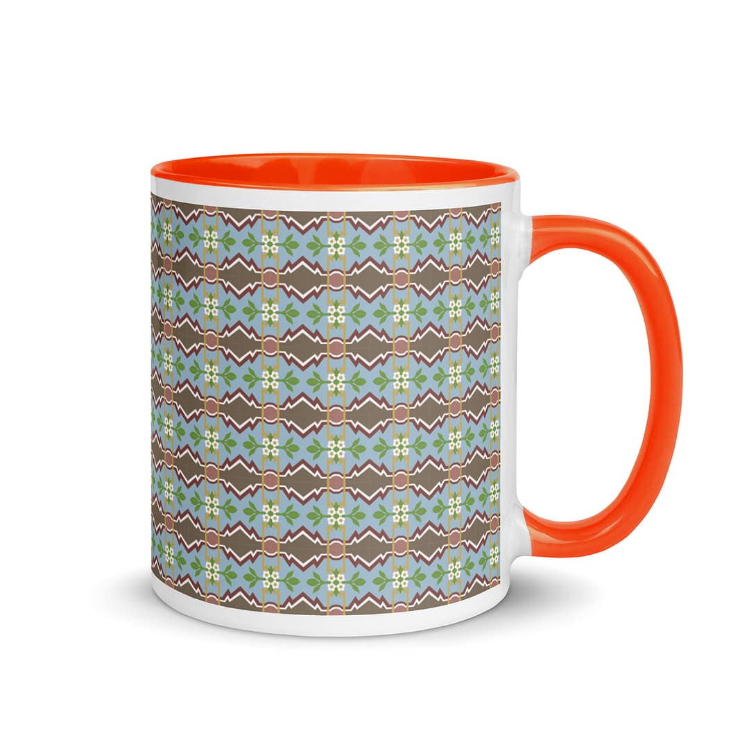 Zigzag Tile Mug with Color Inside - Image 8