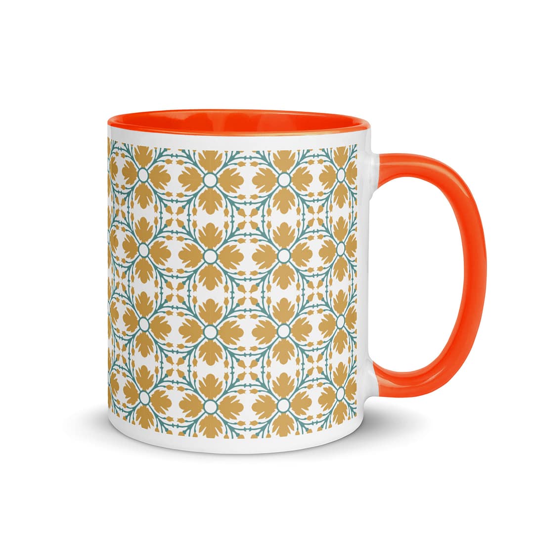 Yellow Flower Mug with Color Inside - Image 8