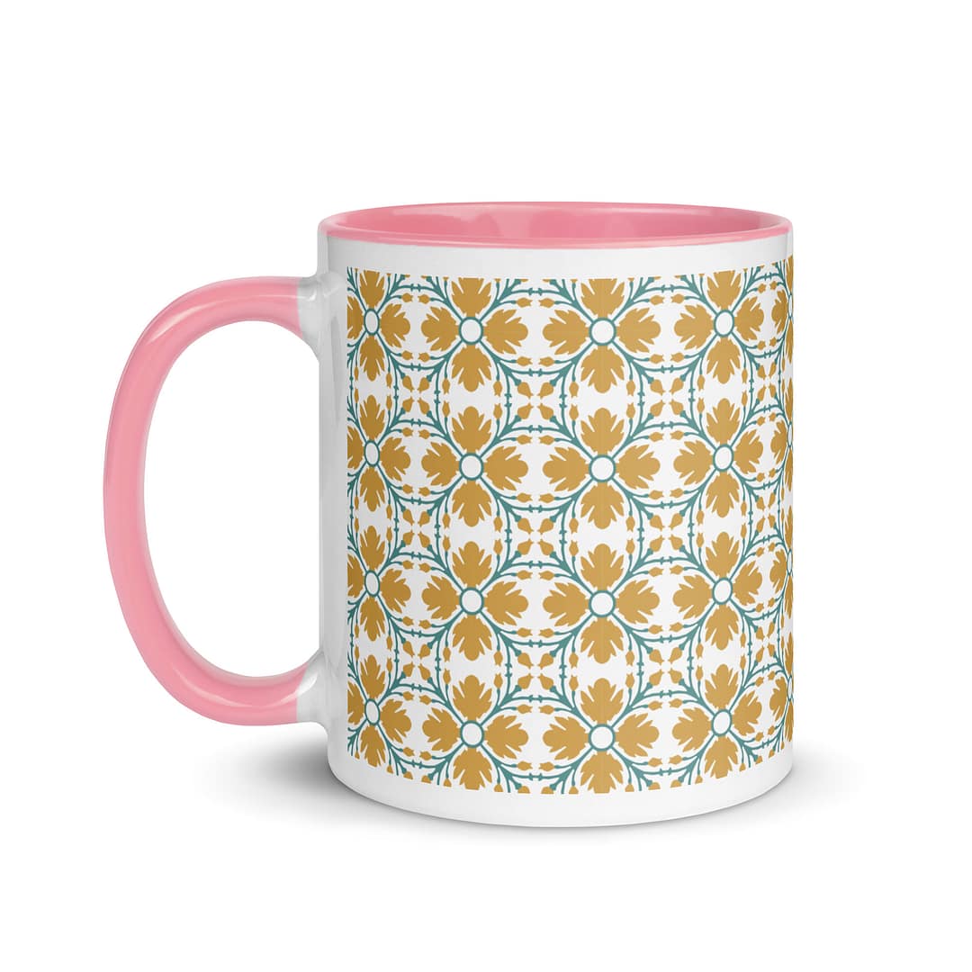 Yellow Flower Mug with Color Inside - Image 16