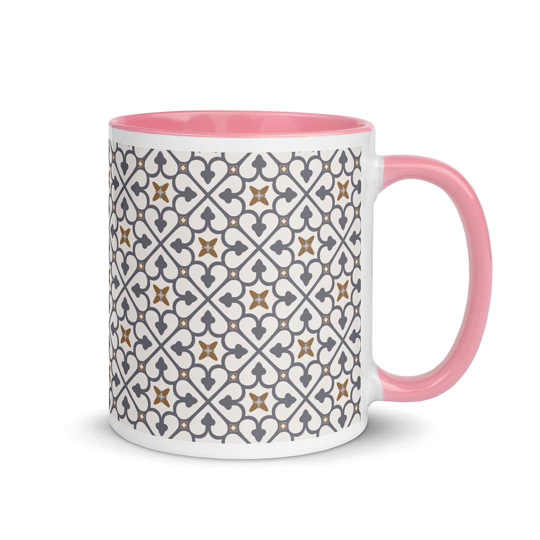 Grey Cross Mug with Color Inside - Image 14