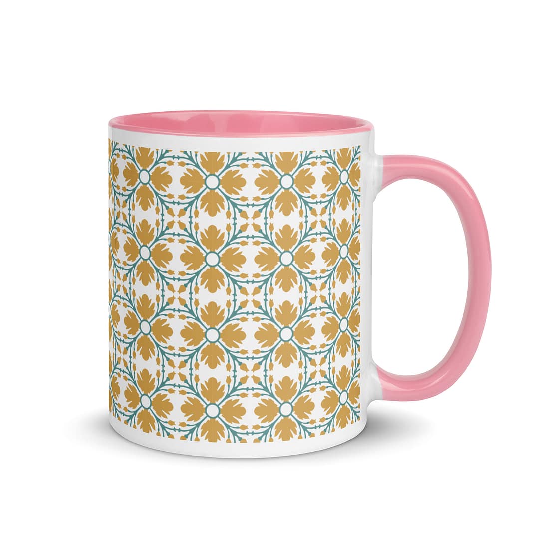 Yellow Flower Mug with Color Inside - Image 14