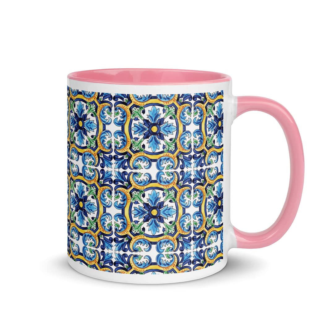 Spanish Tile Mug with Color Inside - Image 14