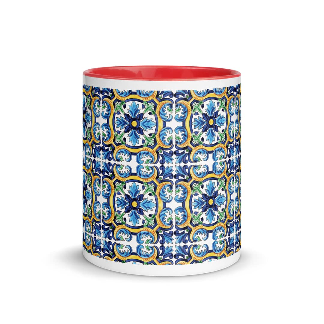 Spanish Tile Mug with Color Inside - Image 6