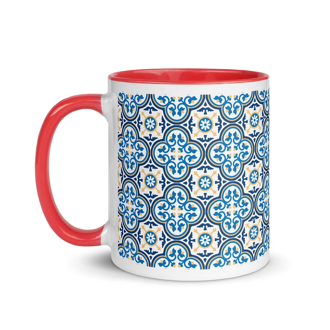 Nanna Blue Tile Mug with Color Inside - Image 6