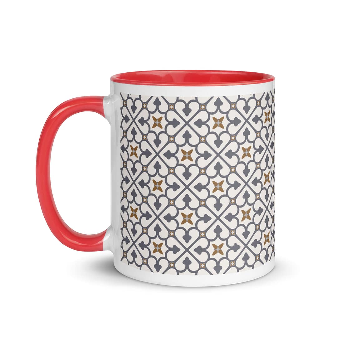 Grey Cross Mug with Color Inside - Image 7