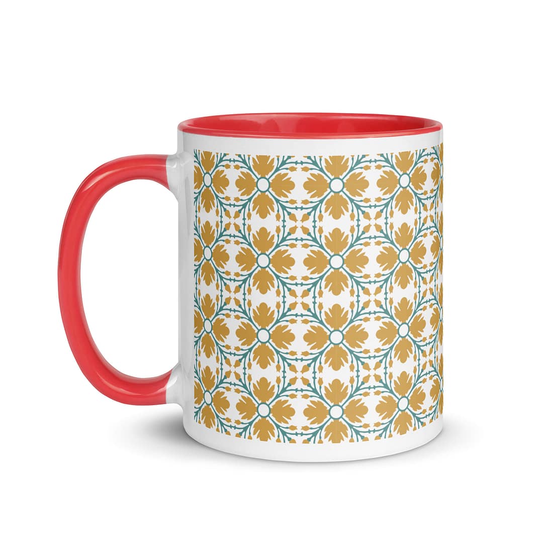 Yellow Flower Mug with Color Inside - Image 7