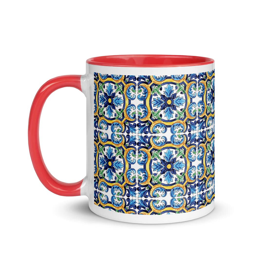 Spanish Tile Mug with Color Inside - Image 7