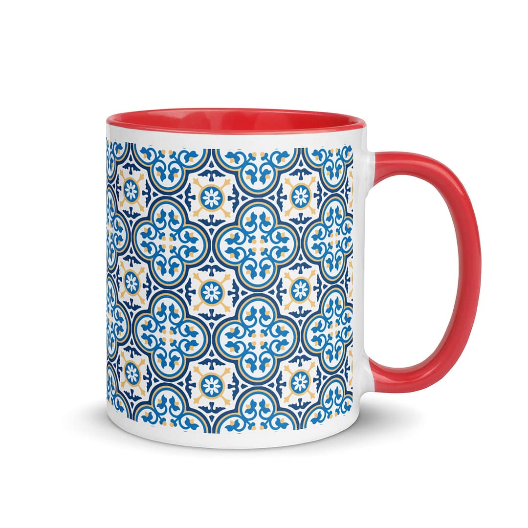 Nanna Blue Tile Mug with Color Inside - Image 4