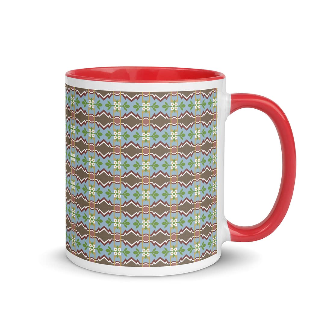 Zigzag Tile Mug with Color Inside - Image 5
