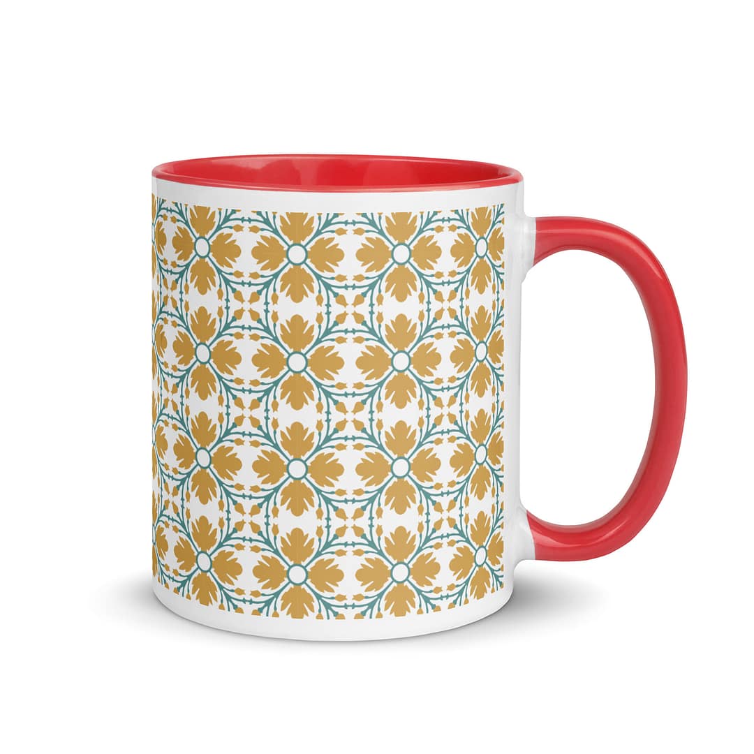 Yellow Flower Mug with Color Inside - Image 5