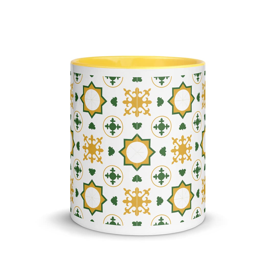 Nanna Bugia Tile Mug with Color Inside