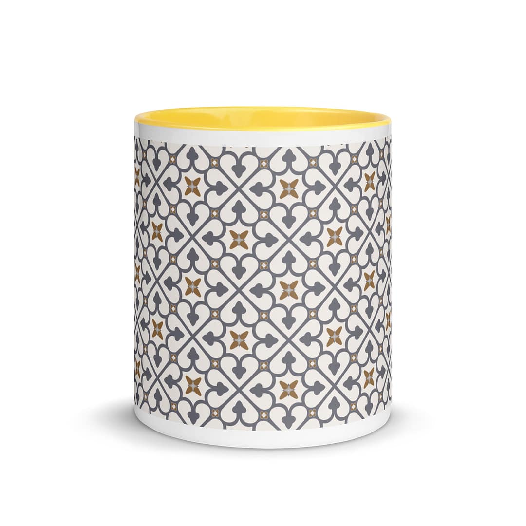 Grey Cross Mug with Color Inside